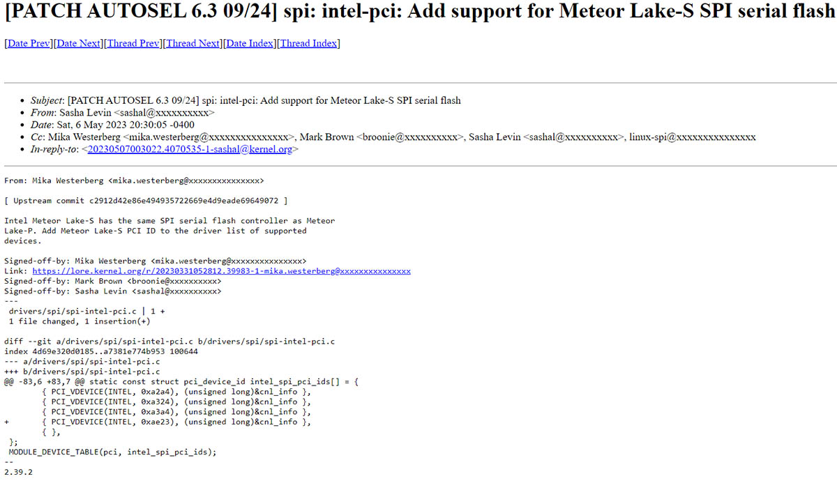 新的Linux更新中加入了Meteor Lake-S代码，基本确定它没被取消了