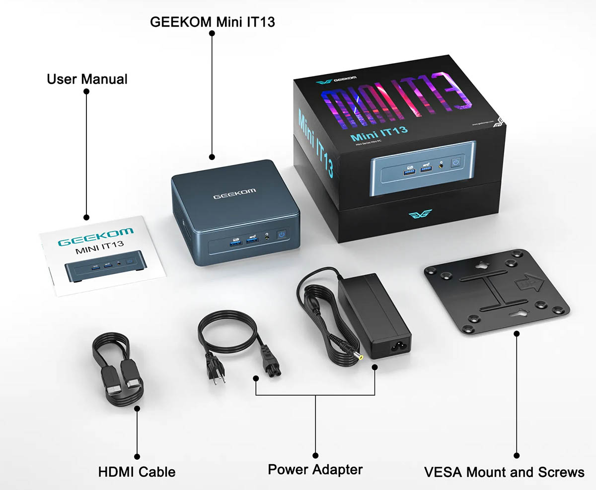 Geekom推出Mini IT13：首款搭载Core i9-13900H的4*4迷你PC