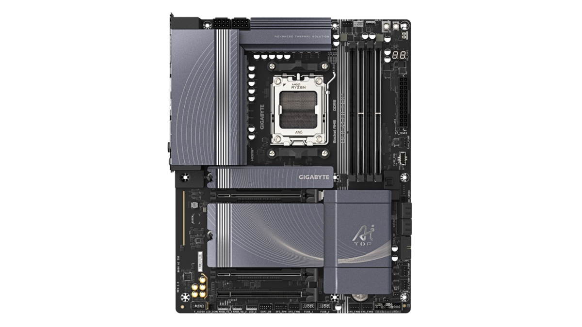 技嘉推出B850 AI TOP主板：双PCIe 5.0 PCIe及M.2插槽+双10GbE