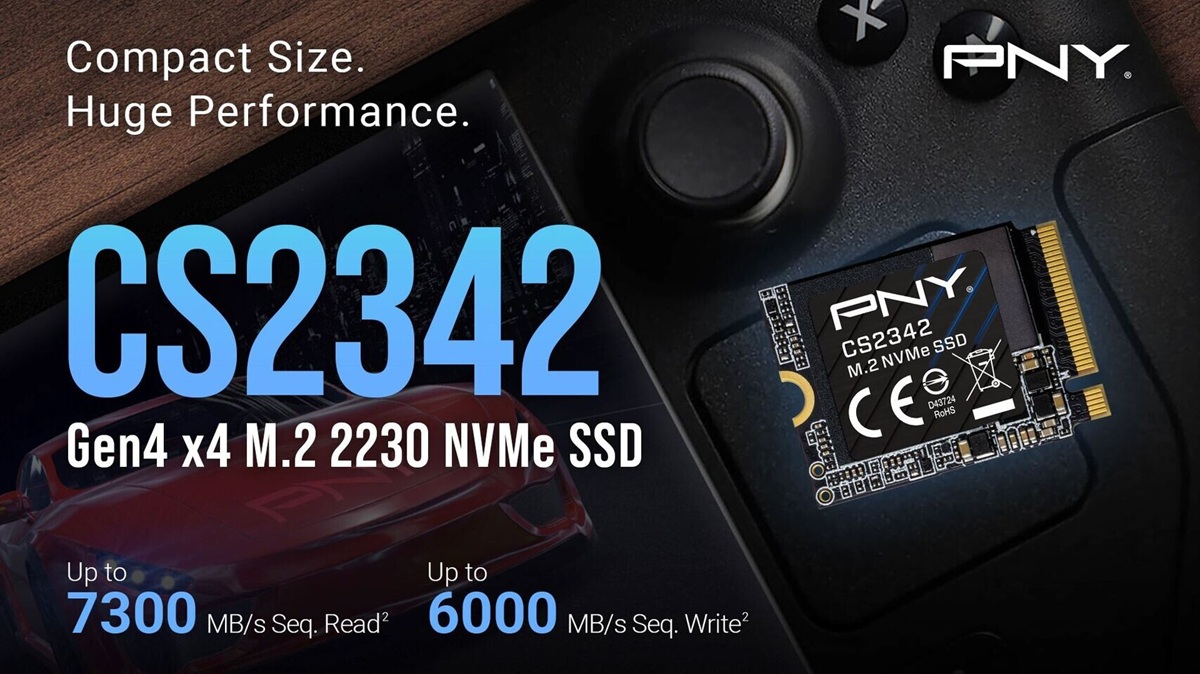 PNY推出CS2342系列PCIe 4.0 SSD：M.2 2230规格，适用于游戏掌机