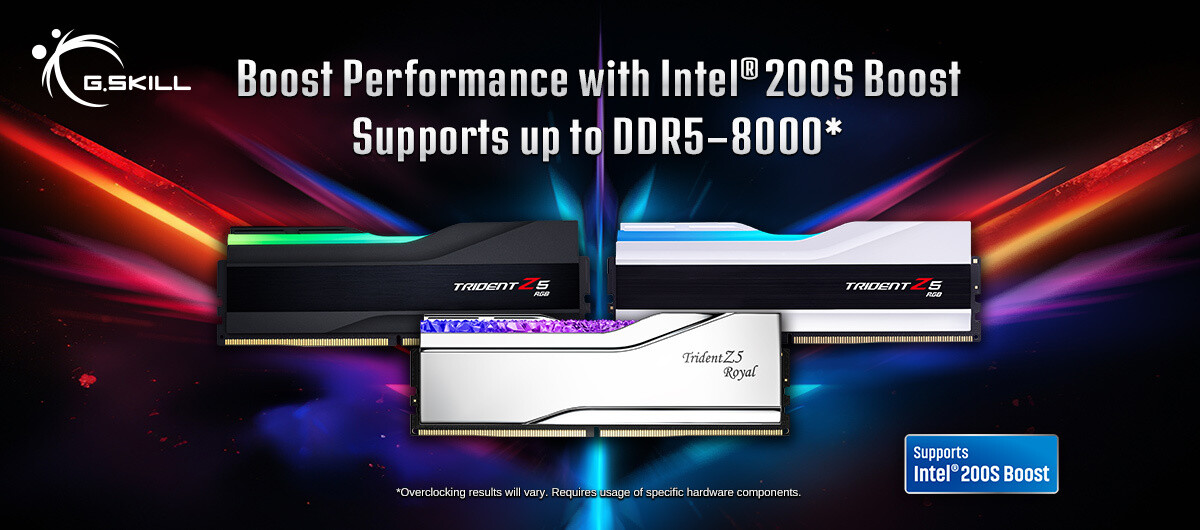 芝奇发布Intel 200S Boost DDR5内存支持列表：提升PC的系统和游戏性能