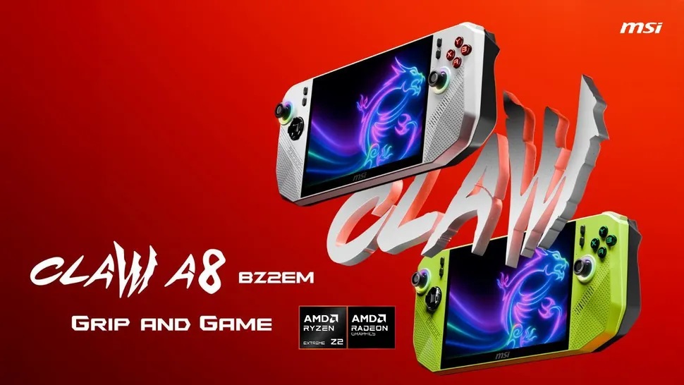 微星Claw A8掌机开启预售：配Ryzen Z2 Extreme，双色同价，国补5949.15元