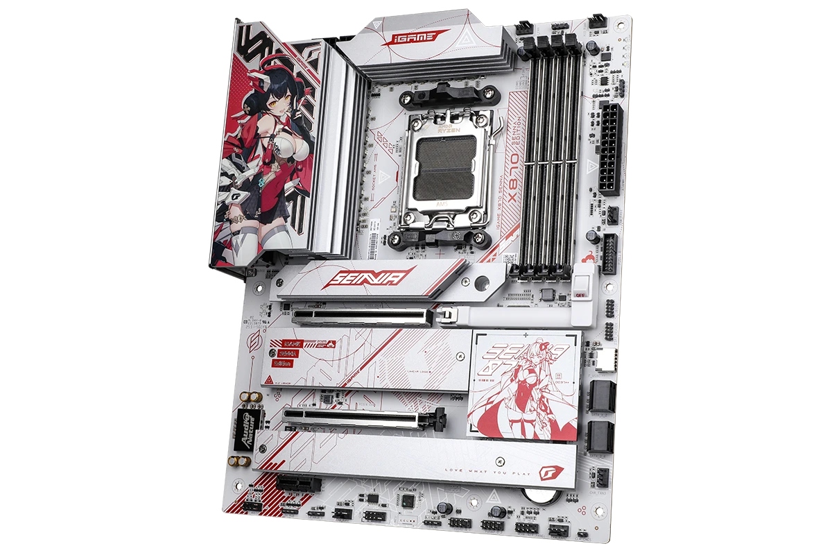 七彩虹推出iGame X870 Senna V14主板：“柒小希”红白配色定制，二次元风格