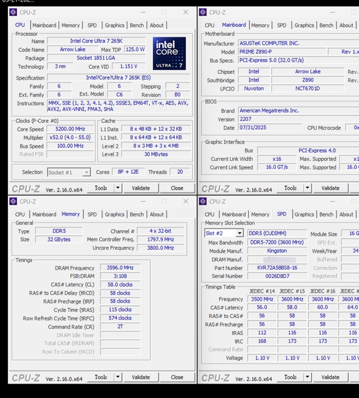华硕宣布旗下Intel 800系列主板升级内存支持：可使用JEDEC标准DDR5-7200
